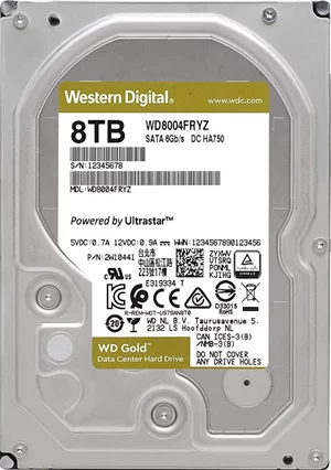 Жесткий диск HDD Western Digital Gold 8TB (WD8004FRYZ)