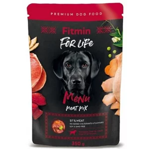 Hrana umeda pentru caini FFL MENU meat mix pouch 350g*6