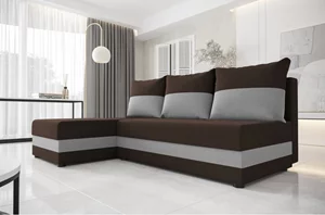 Image Canapea de colt Space Meble Hewlet Sawana 16, Sawana 20 Dark Brown, Graphite