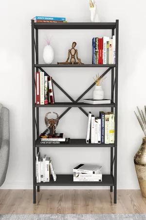 Etajera Fabulous Shelves Metal 5 sectiuni Anthracite