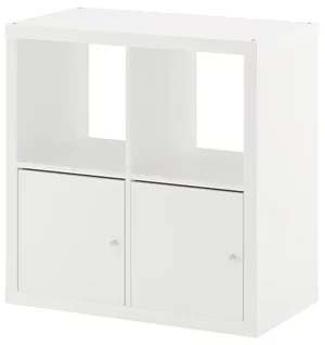 Etajera Ikea Kallax cu usi 77x77 Alb