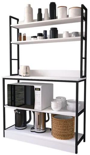 Etajera Fabulous 5 Shelves 36x101 White/Black