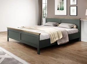 Кровать Helvetia Evora S 24ZRJU30 140x200 Green/Lefkas Oak