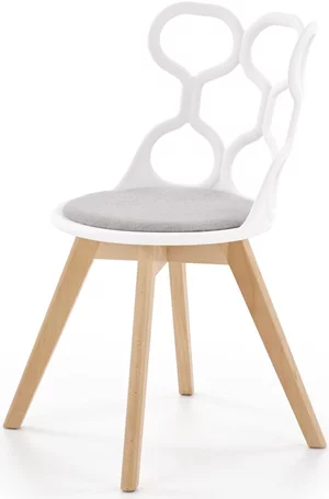 Scaun de bucatarie Halmar K308 White/Gray/Natural