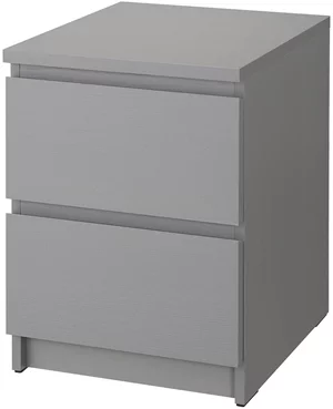 Noptiera Ikea Malm 2 sertare 40x55 Gri