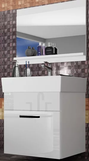 Комплект мебели Belini Korsyka 1 KOR P 1/1/W/W/0/ZW White High Gloss