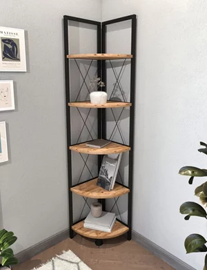 Etajera Fabulous 5 Shelves Pine/Black