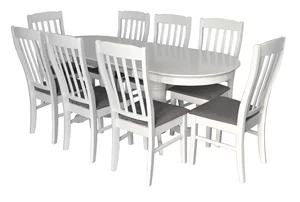 Set de bucatarie Evelin HV-31N White + 8 scaune WENYI White/NV-10WP Grey