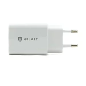 Incarcator Helmet Cable USB to Type-C 2xUSB 2.4A White