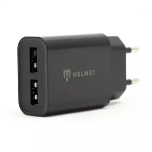 Зарядное устройство Helmet Cable USB to Type-C 2xUSB 2.4A Black