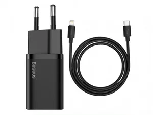 Încărcător Baseus Super Si Quick Charger Type-C PD3.0 20W (Type-C to Lightning) Black