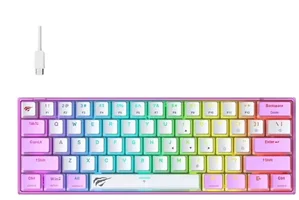 Tastatură Havit KB877L Purple/White