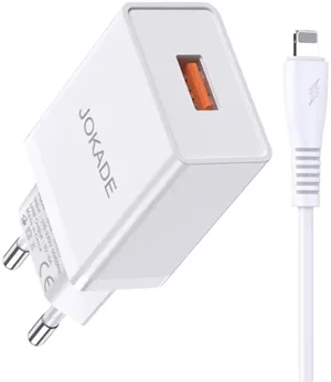 Зарядка Jokade Charger Liangzi Series 2*USB-A with Cable USB-A to Lightning 1m White