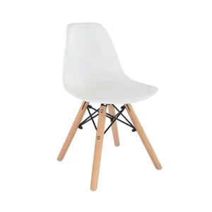 Scaun de bucatarie pentru copii DP Eames Bebe White