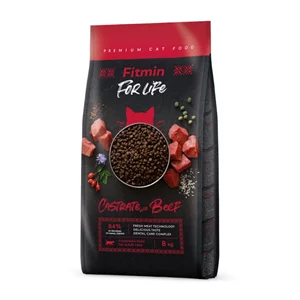 Hrana pentru pisici Fitmin cat For Life Castrate Beef 8kg