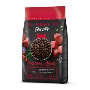 Hrana pentru pisici Fitmin cat For Life Castrate Beef 1.8kg