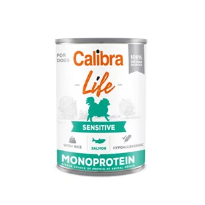 Влажный корм для собак Calibra Dog Life can Sensitive Salmon with rice 400g*6