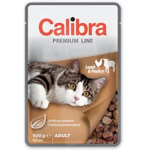 Корм для кошек Calibra Cat pouch Premium Adult Lasmb&Poultry 100g*24