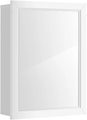 Шкаф с зеркалом Costway HW59317WH White