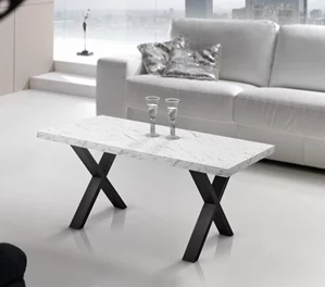 Măsuţă cafea DP X-Ben Onix White Marble/Black