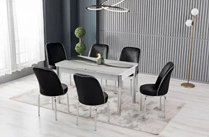 Set de bucatarie Fabulous 1216 80/130 Black/White/Chrome