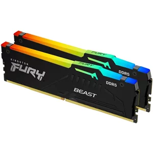 Memorie RAM Kingston FURY Beast RGB 32GB DDR5-6000MHz Kit (KF560C30BBAK2-32)