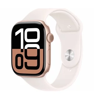 Image Ceas inteligent Apple Watch Series 10 GPS 46mm MWWU3 Rose Gold Aluminum with Light Blush Sport M/L