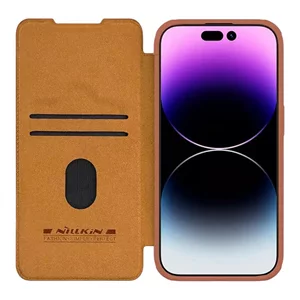 Husă Nillkin for Apple iPhone 15 Pro Qin Pro Brown