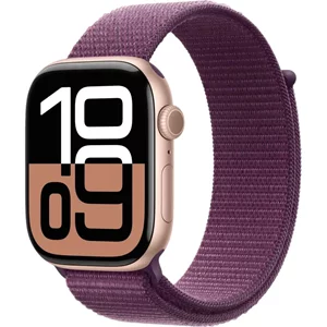 Умные часы Apple Watch Series 10 GPS 46mm MWWV3 Rose Gold Aluminum case with Plum Sport Loop