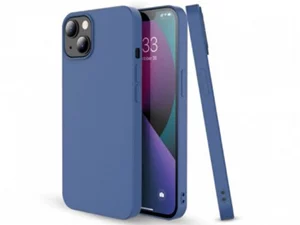 Чехол Helmet for iPhone 14 Liquid Silicone Blue