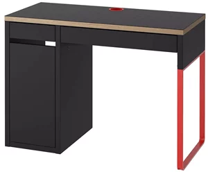 Письменный стол Ikea Micke 105x50 Anthracite/Red