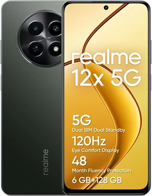 Image Мобильный Телефон Realme 12X 5G 6/128Gb Glowing Black