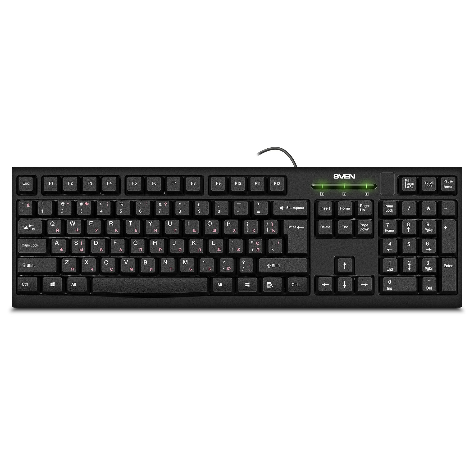 Tastatură SVEN KB-S300 Black RU UK EN