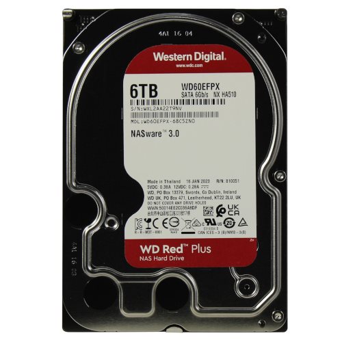 Hard disc HDD Western Digital Red Plus WD60EFPX 6TB