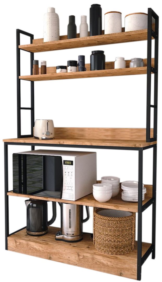 Etajera Fabulous 5 Shelves 36x101 Pine/Black