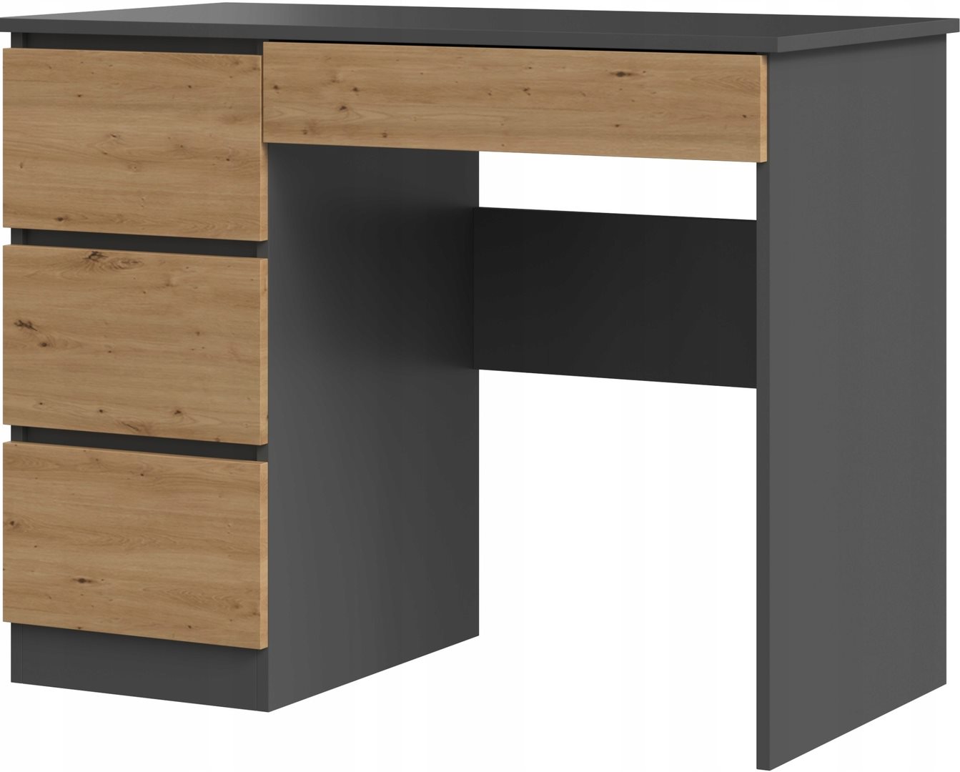 Masa de birou TopEshop Mijas Left Anthracite/Artisan Oak