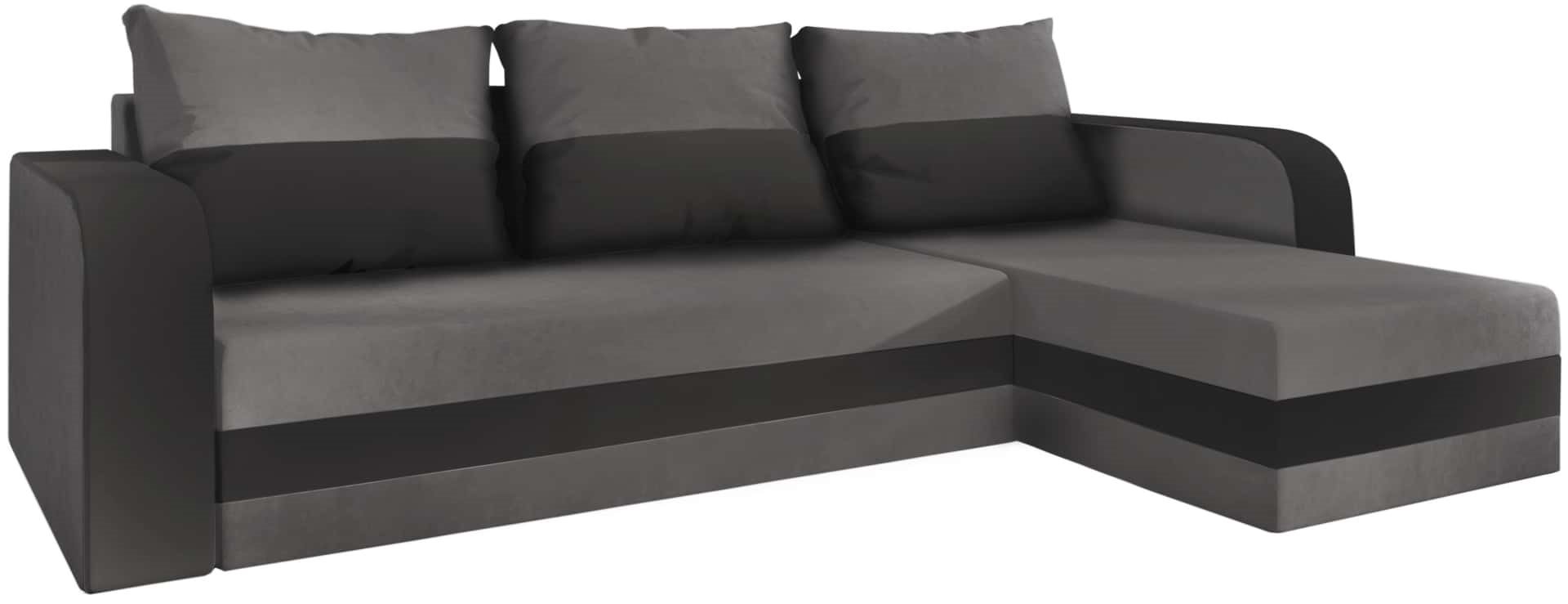 Canapea coltar Space Meble Hewlet Bis Sawana 21/Sawana 05 Gray/Dark Gray