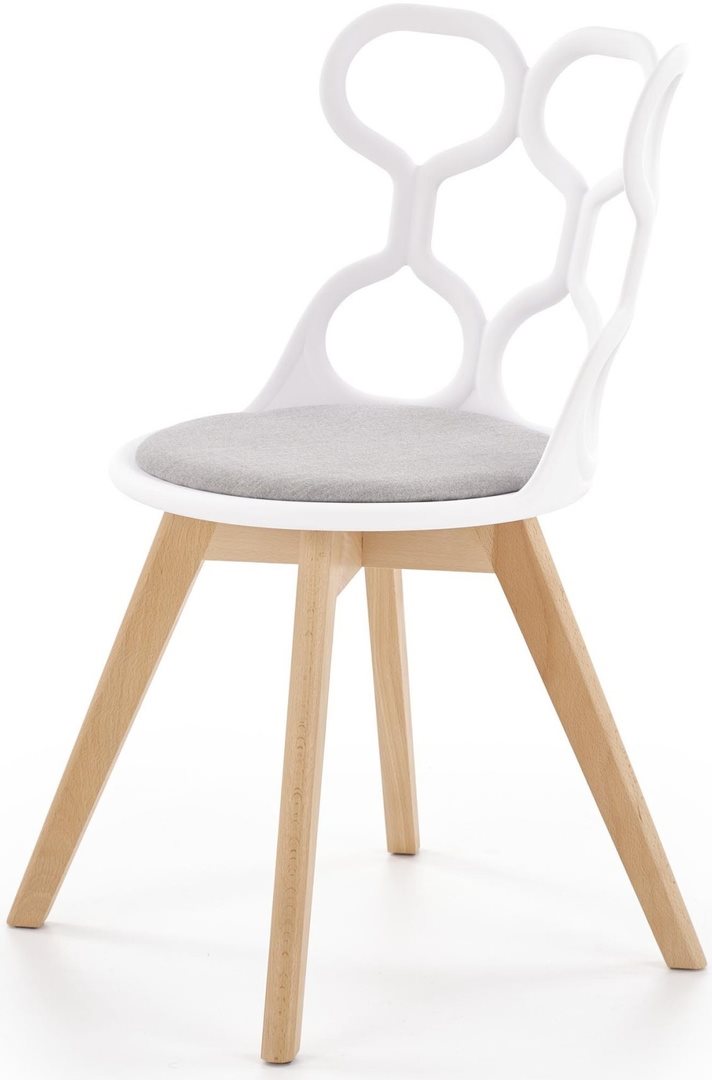 Scaun de bucatarie Halmar K308 White/Gray/Natural