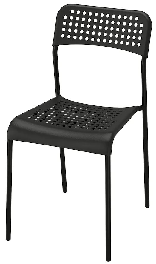 Стул для кухни Ikea Adde Black