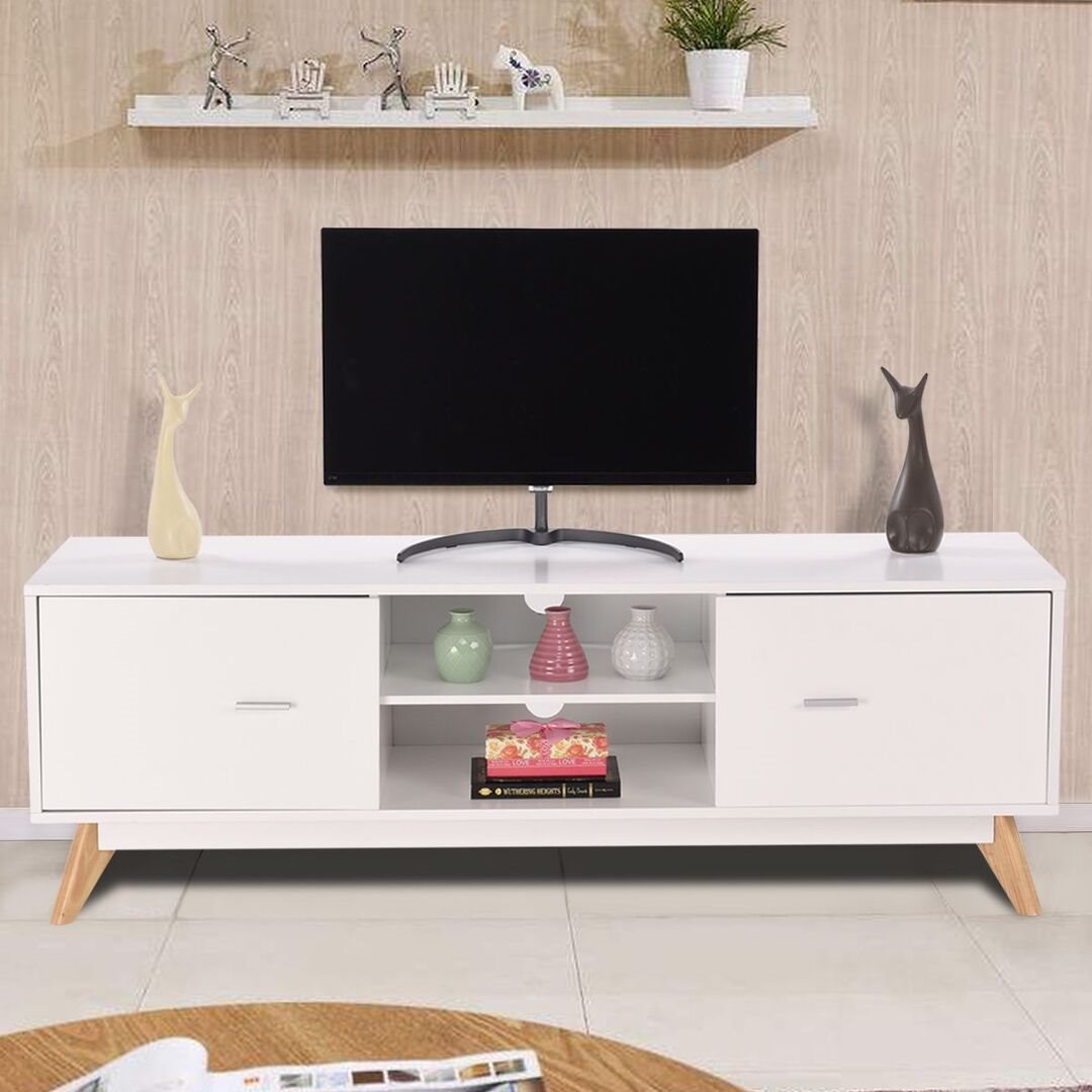 Tumba pentru TV Costway HW60413 White