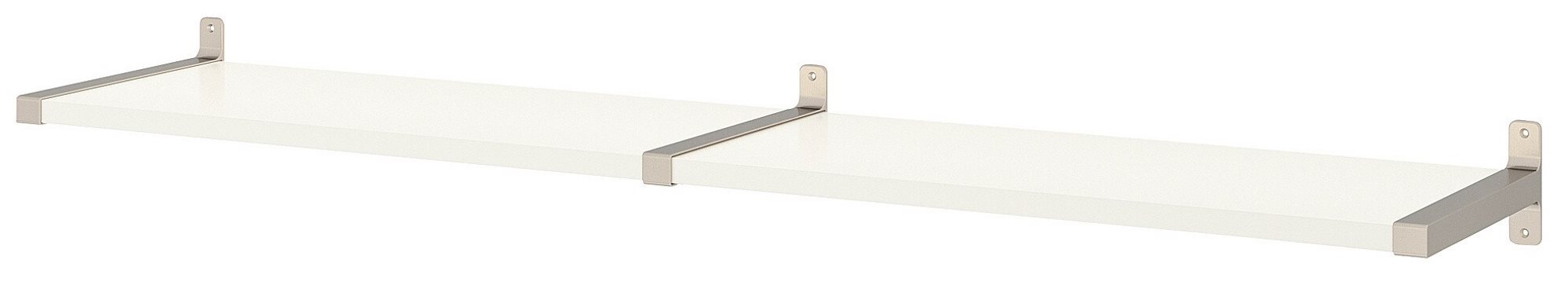 Полка Ikea Bergshult/Granhult 160x30 White/Nickel Plated