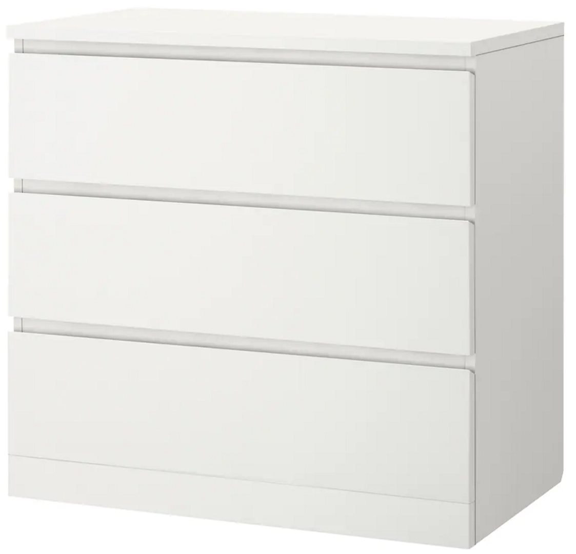 Комод Ikea Malm 3 ящика 80x78 Белый