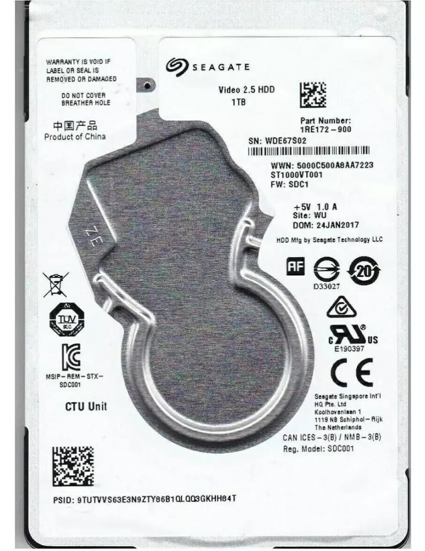 Hard disc HDD Seagate ST1000VT001 1TB