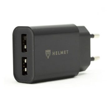 Зарядное устройство Helmet 2xUSB 2.4A Black