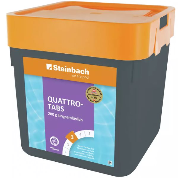 Мульти-функциональные таблетки хлора Steinbach “Quattro – tabs” 5kg