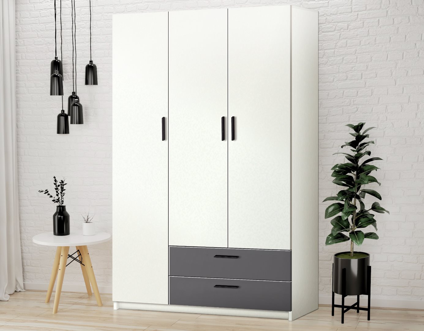 Шкаф Modern Andi 120 White/Grey Slate