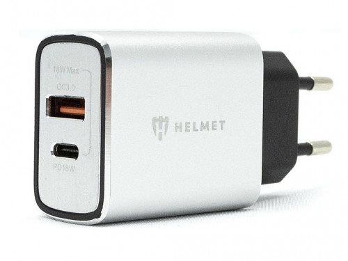 Incarcator Helmet USB/Type-C PD White