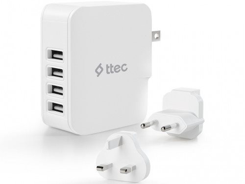 Incarcator Ttec 4*USB-A 5.1A 25W White