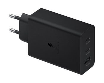 Зарядное устройство Samsung 2xType-C + 1xType-A Super Fast Charging 65W Trio Black