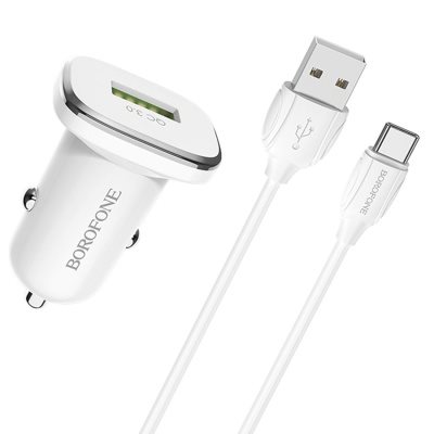 Зарядное устройство Borofone BZ12A Cable USB to Type-C Lasting White